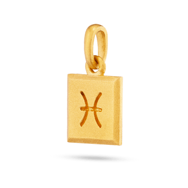 Pisces Zodiac Pendant - Gold 24k