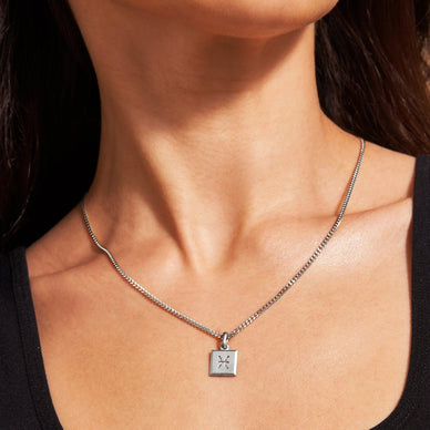 Pisces Zodiac Pendant - Platinum