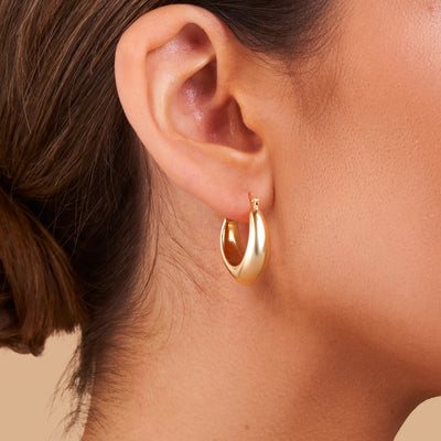 Pointed Sculptural Hoop Earrings
