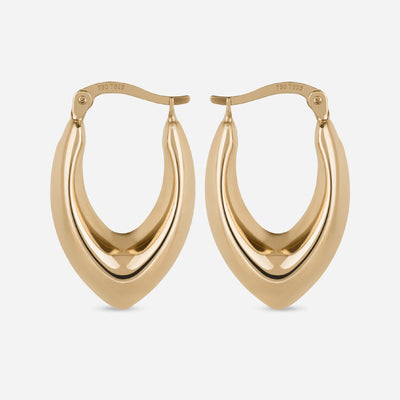 Pointed Sculptural Hoop Earrings