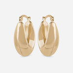 Pointed sculptural hoop earrings