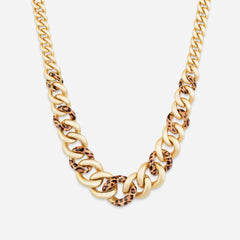 Reversible Leopard Link Chain Necklace