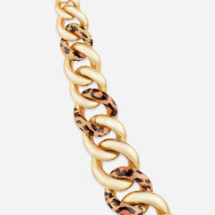 Reversible Leopard Link Chain Necklace
