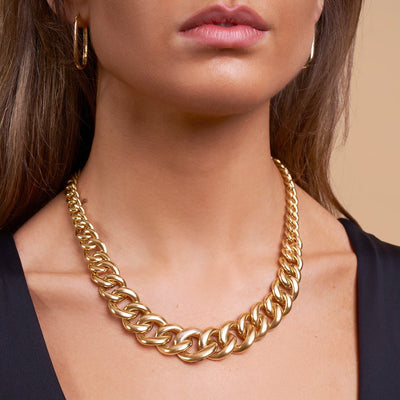 Reversible Leopard Link Chain Necklace