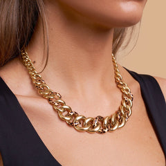 Reversible Leopard Link Chain Necklace