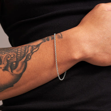 Rolo Chain Bracelet - Platinum