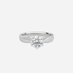 Round Brilliant Cut Diamond Ring - Colour D/VVS