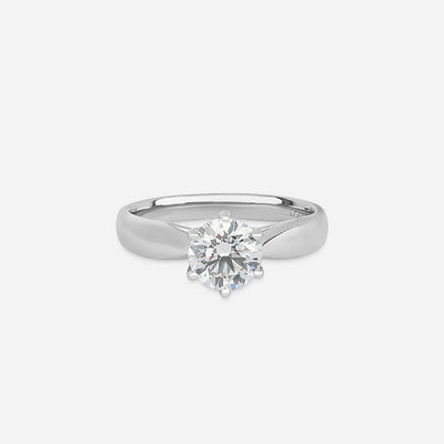 Round Brilliant Cut Diamond Ring - Colour D/VVS