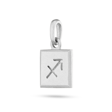 Sagittarius Zodiac Pendant - Platinum