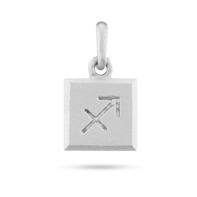 Sagittarius Zodiac Pendant - Platinum