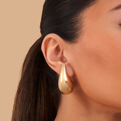 Sculptural Teardrop Statement Earrings