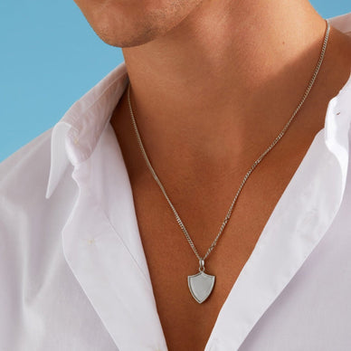Shield Pendant - Platinum
