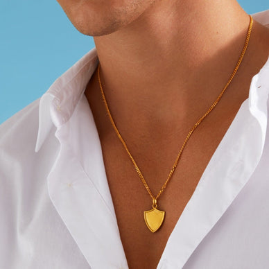 Shield Pendant - Gold 24k