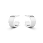 Small flat edge hoop earrings