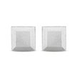 Square Bullion Stud Earrings - Silver