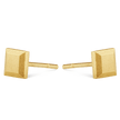 Square Bullion Stud Earrings - Gold 24k