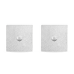 Square Bullion Stud Earrings - Silver