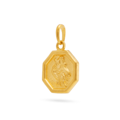 St Christopher Pendant - Gold 24k
