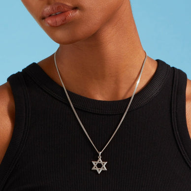 Star Of David Pendant - Platinum