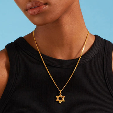Star Of David Pendant - Gold 9k