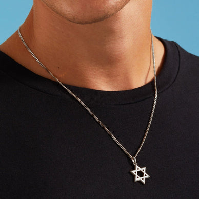 Star Of David Pendant - Platinum