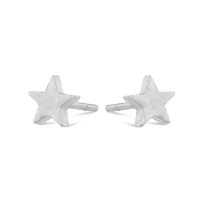 Star Stud Earrings - Platinum