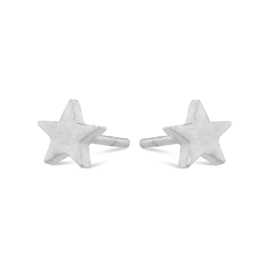 Star Stud Earrings - Silver