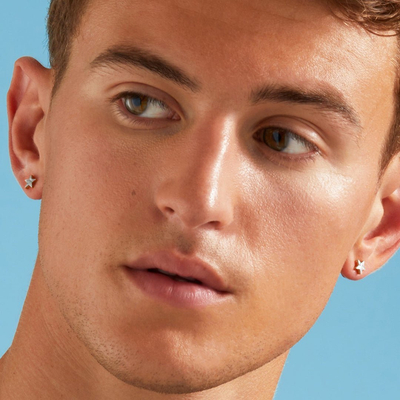 Star Stud Earrings - Platinum