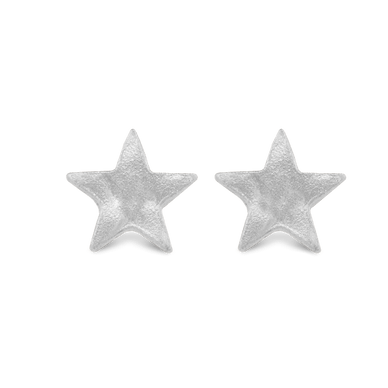 Star Stud Earrings - Silver