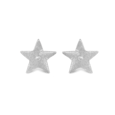 Star Stud Earrings - Platinum