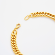 Statement Diamond Cut Double Curb Chain Bracelet - Gold 24k