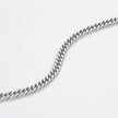 Statement Diamond Cut Double Curb Chain Bracelet - Platinum