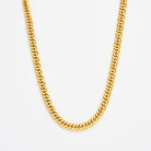Statement diamond cut double curb chain necklace