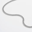 Statement Diamond Cut Double Curb Chain Necklace - Platinum