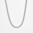 Statement diamond cut double curb chain necklace