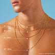 Wide Diamond Cut Cable Chain Necklace - Gold 24k