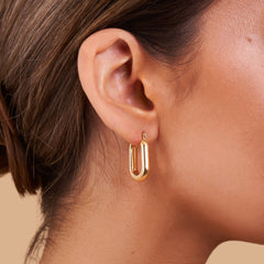 Statement Elongated Hoop Earrings