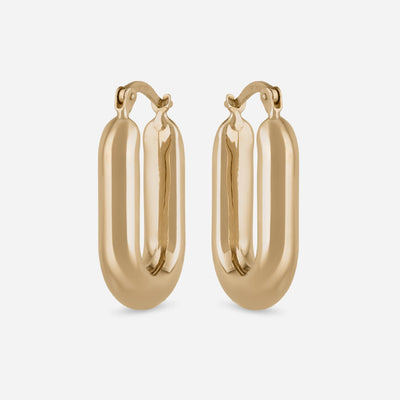 Statement Elongated Hoop Earrings