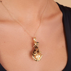 Statement Leopard Ball Pendant