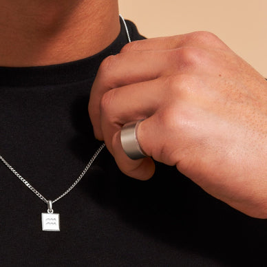 Statement Wide Flat Ring - Platinum