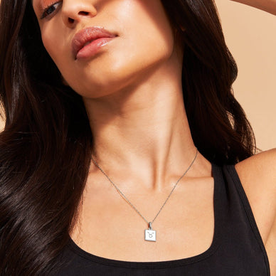 Taurus Zodiac Pendant - Platinum