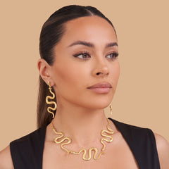 Textured Snake Chain Necklace