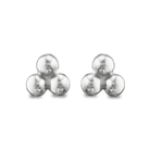 Trio bead stud earrings