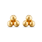 Trio bead stud earrings