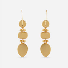 Triple Stone Drop Earrings
