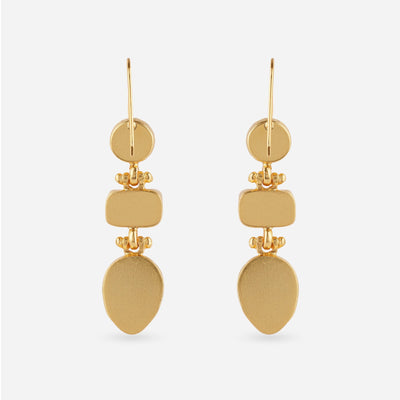 Triple Stone Drop Earrings