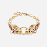 Twin leopard bead chain bracelet