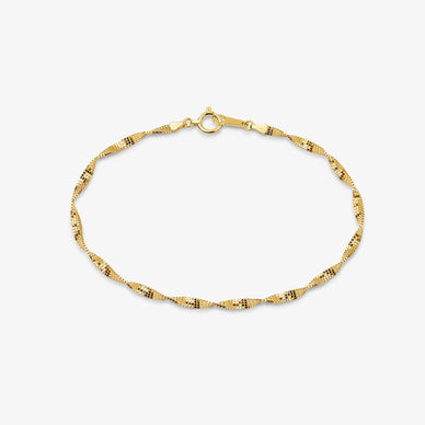 Twisted Chain Bracelet - Gold 18k