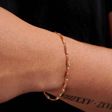 Twisted Chain Bracelet - Gold 18k