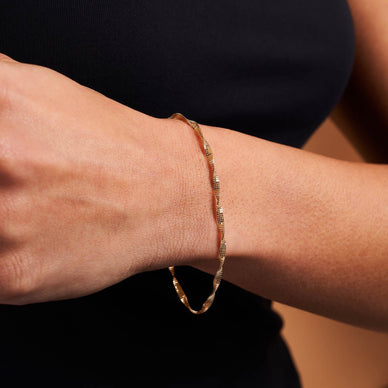 Twisted Chain Bracelet - Gold 18k
